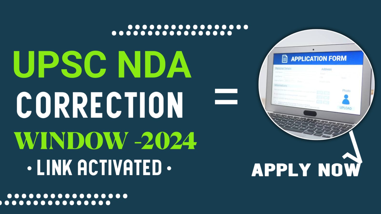 UPSC NDA Application Form Correction Window 2024