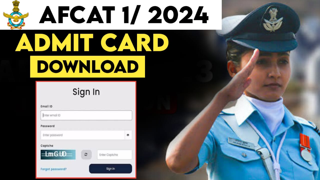 AFCAT 1 admit card 2024 released