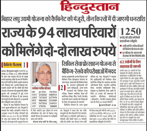 Bihar Laghu Udyami Yojana 2024