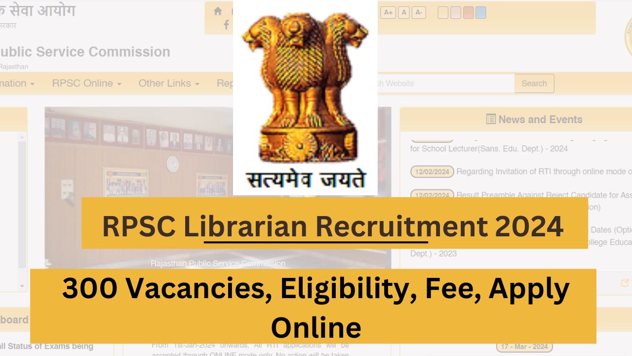 RPSC Librarian Recruitment 2024