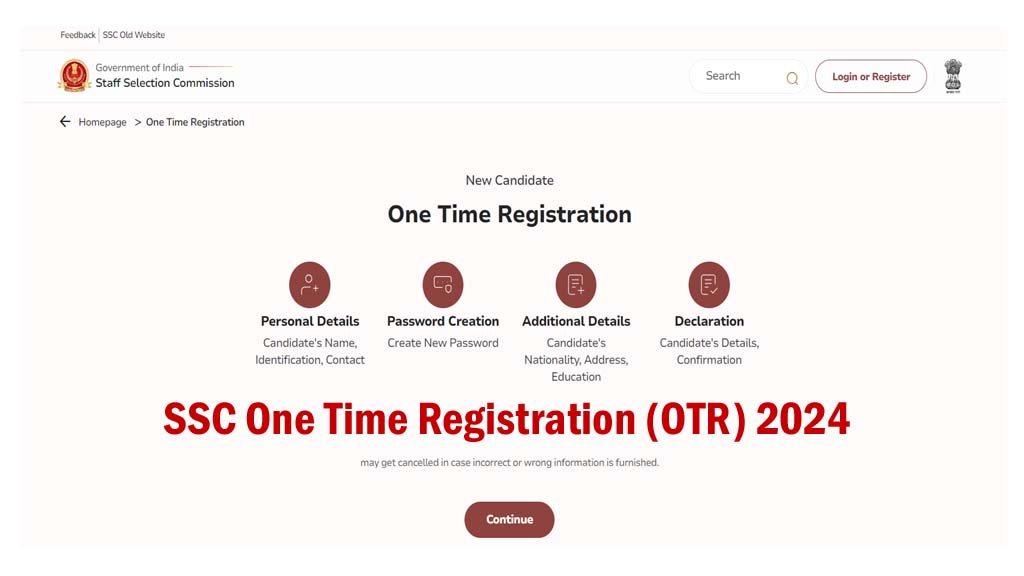 SSC OTR Registration 2024